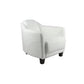 Fauteuil en cuir blanc véritable Gentleman - Novatrend 