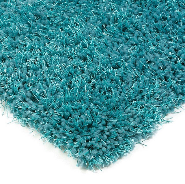 Tapis de salon Moderne poils longs DONNA Turquoise - Novatrend 