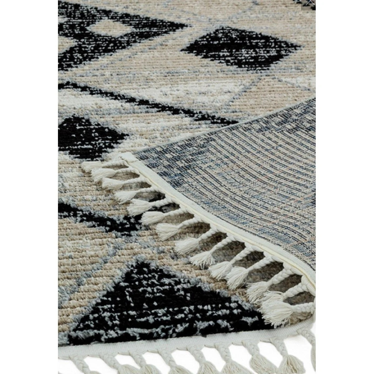 Tapis de salon à franges style berbère LAYLA