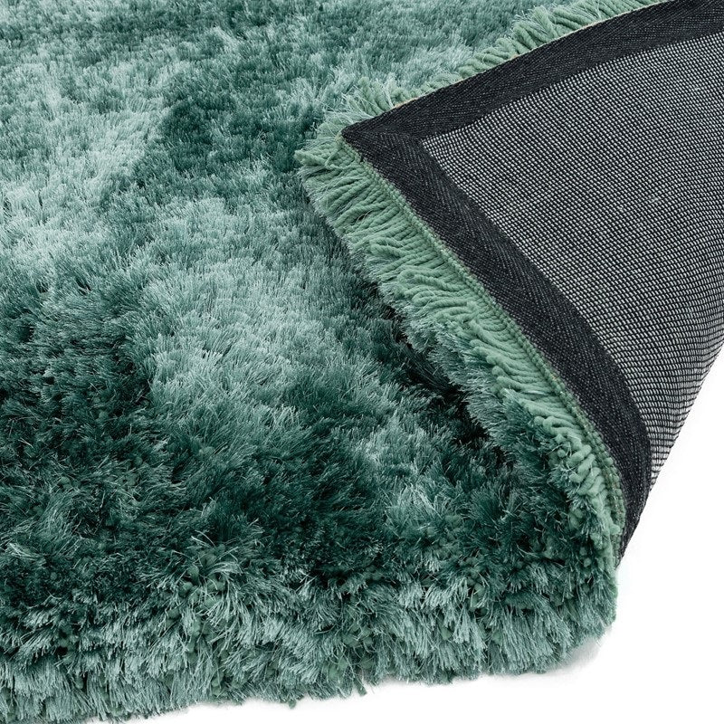 Tapis salon confort shaggy SPLASH Bleu Océan - Novatrend 