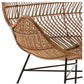 Fauteuil design osier et métal NATURA - Novatrend 