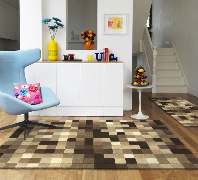 Tapis pure laine à motifs FLASHY BOXES - Novatrend 