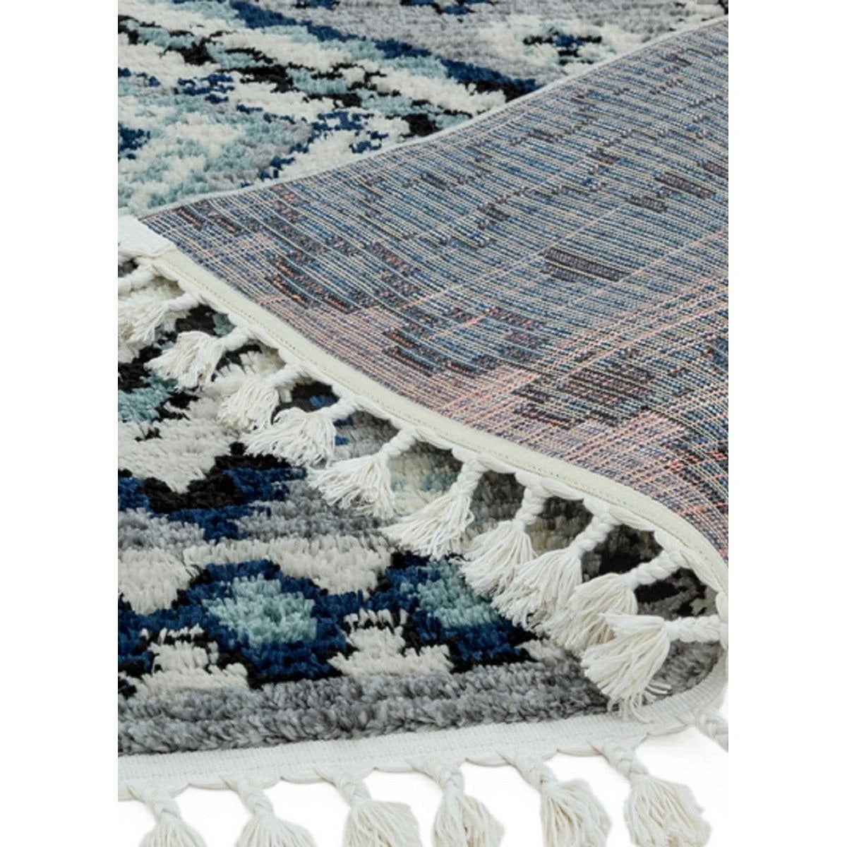 Tapis de salon à franges style berbère INES