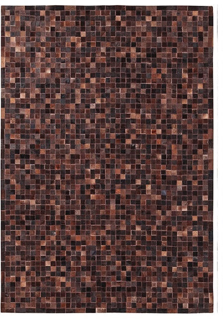 Tapis de salon moderne cuir véritable PATCHY - Novatrend 