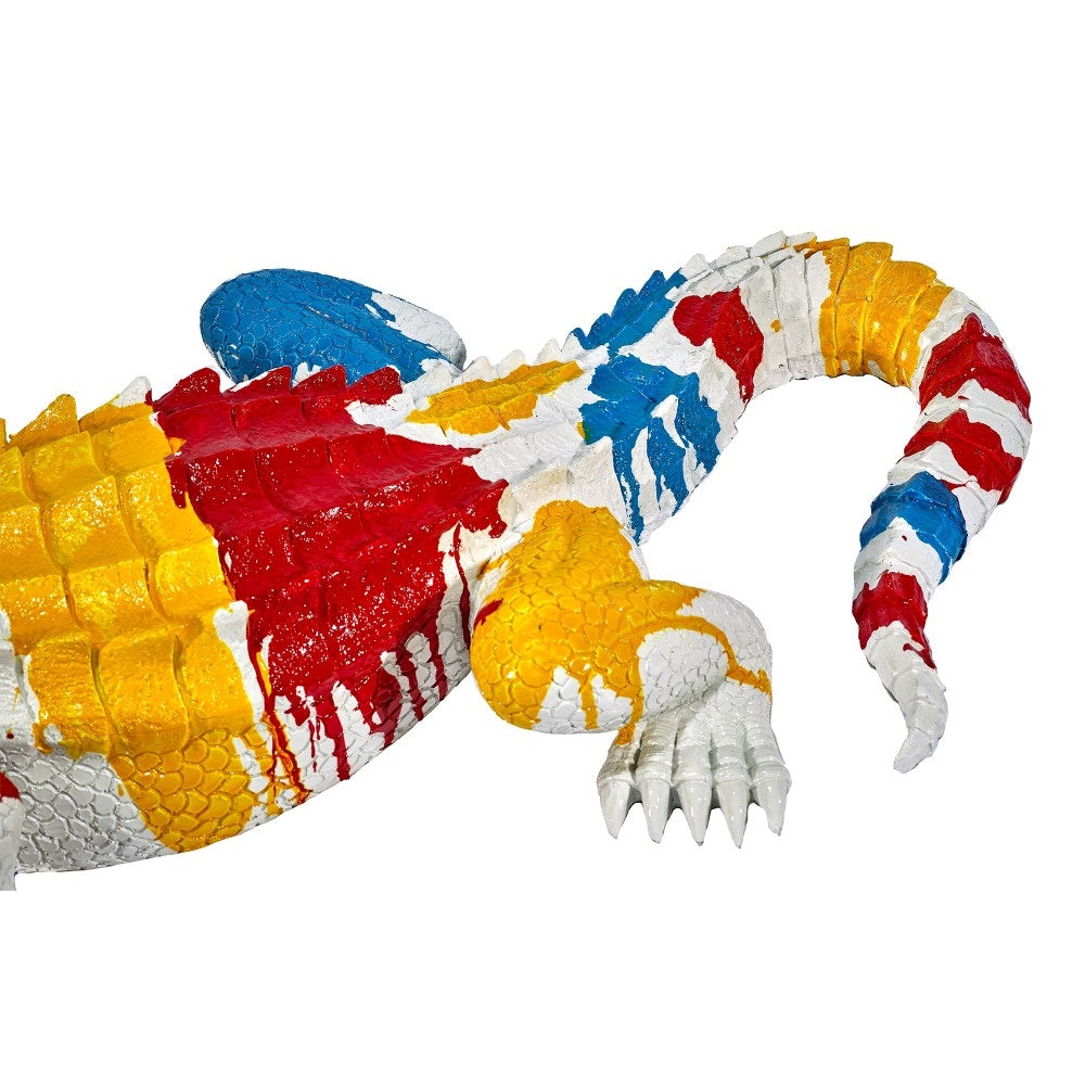 Sculpture statue moderne CROCODILE GRAFITTI - Novatrend 