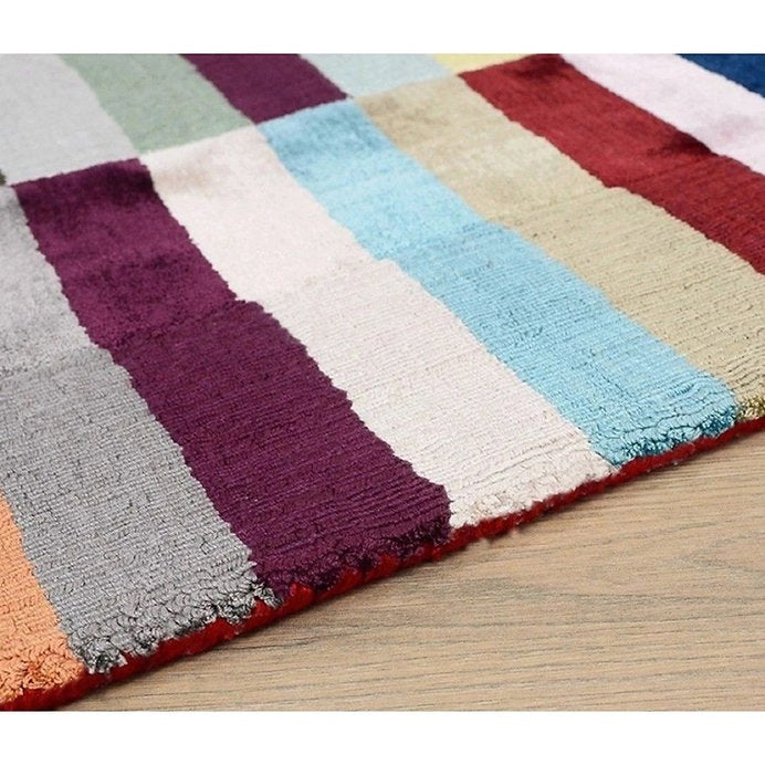 Tapis viscose tufté main à motifs CODE - Novatrend 