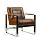 Fauteuil en cuir luxe OREGON CHROME - Novatrend 