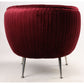 Fauteuil en velours rouge PALACIO - Novatrend 