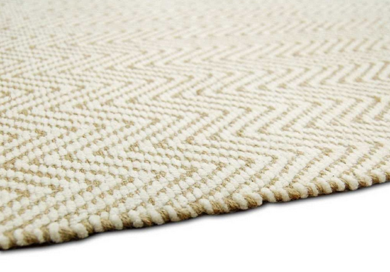Tapis Coton Chenille et Jute ARROW Beige - Novatrend 