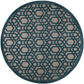 Tapis rond tissé plat BLUE SKY - Novatrend 