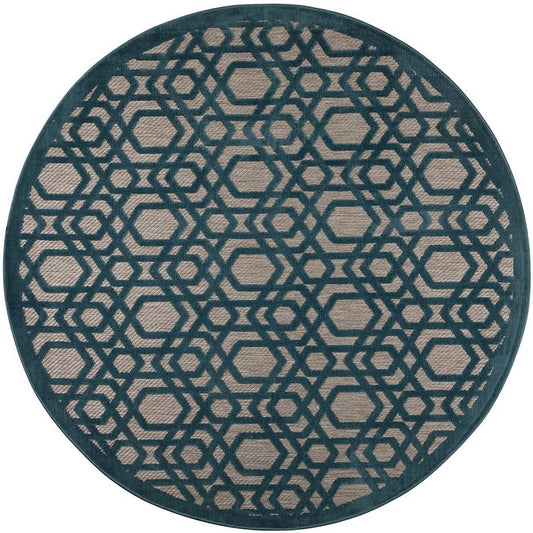 Tapis rond tissé plat BLUE SKY - Novatrend 