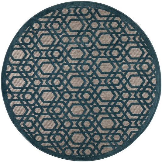 Tapis rond tissé plat BLUE SKY - Novatrend 