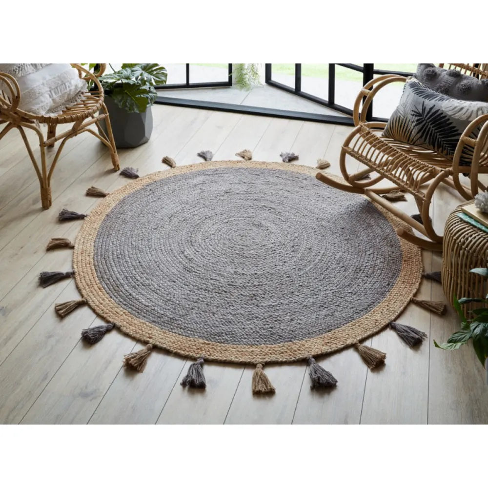 Tapis rond en jute style berbère ANKARA - Novatrend 