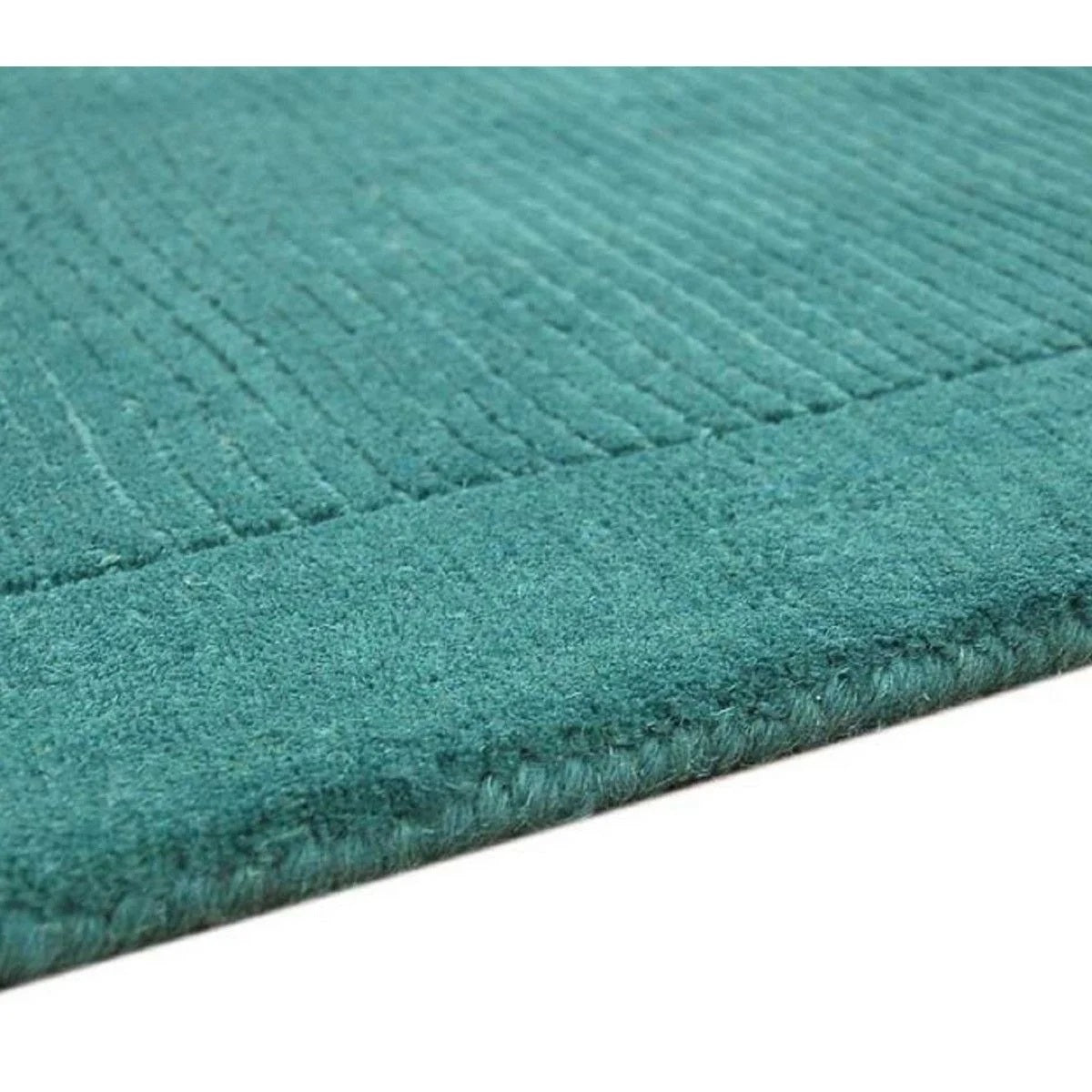 Tapis de Salon Moderne uni Pure Laine CANDY Turquoise