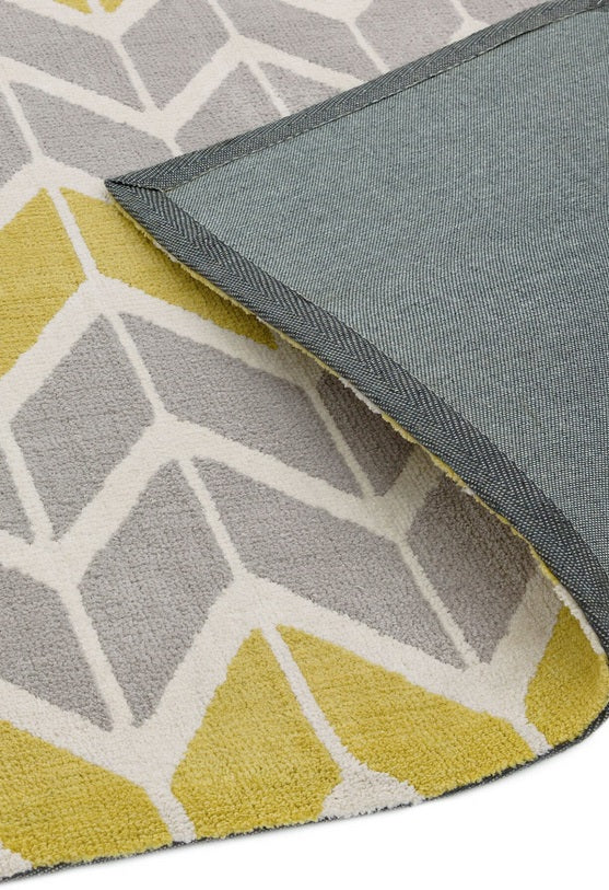 Tapis Salon Moderne Design GEOX Chevron Lemon - Novatrend 