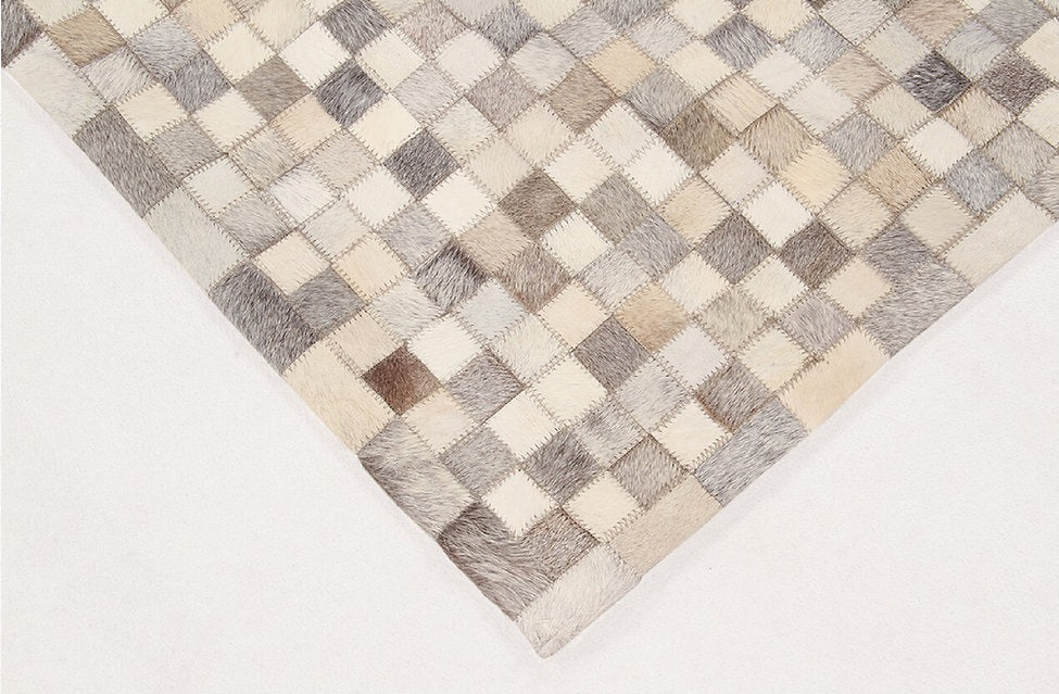 Tapis de salon moderne cuir véritable PATCHY - Novatrend 