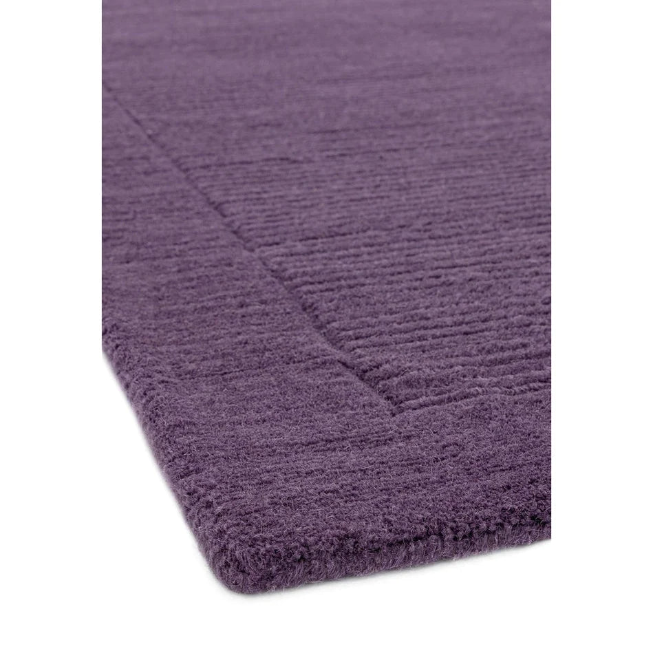 Tapis de Salon Moderne uni Pure Laine CANDY Violet - Novatrend 