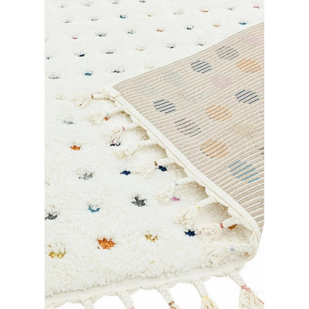 Tapis moderne à franges DOTTY