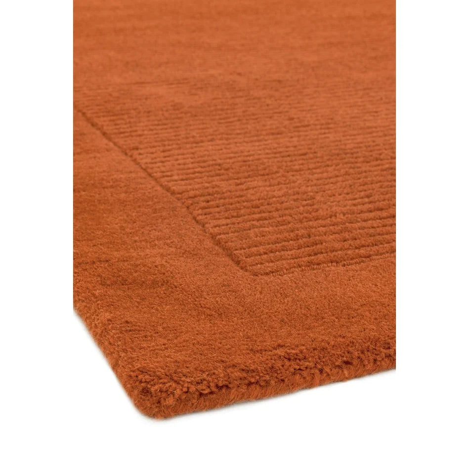 Tapis de Salon Moderne uni Pure Laine CANDY Orange - Novatrend 