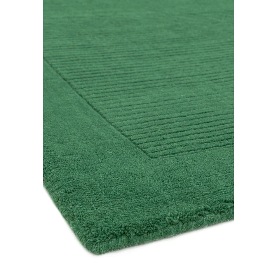 Tapis de Salon Moderne uni Pure Laine CANDY Vert - Novatrend 