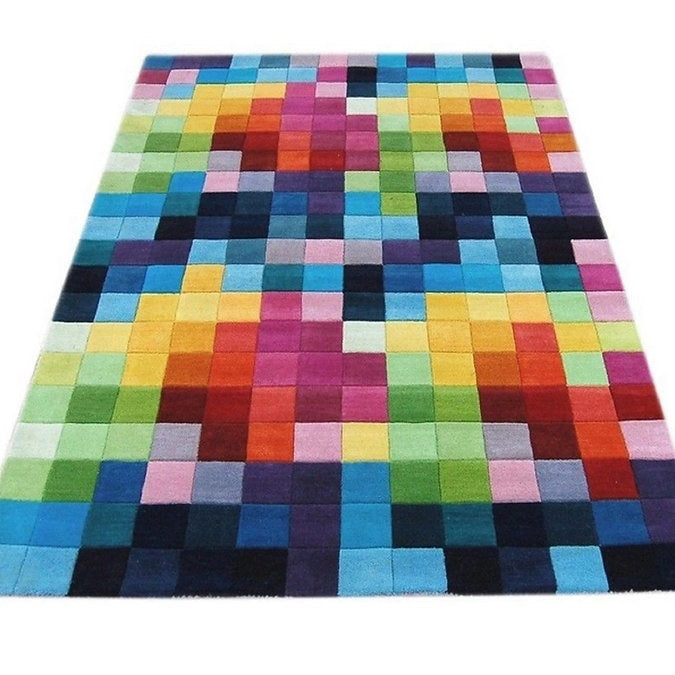 Tapis pure laine à motifs FLASHY BOXES - Novatrend 