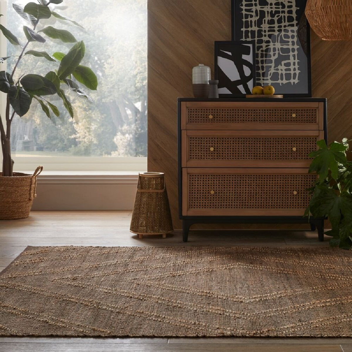 Alfombra moderna de yute TREY