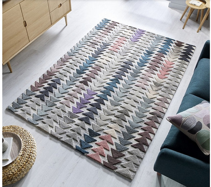 Tapis de salon pure laine tufté main KIVUN - Novatrend 