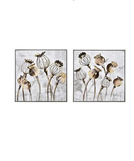 Set de 2 tableaux cadre argent ALDO - Novatrend 