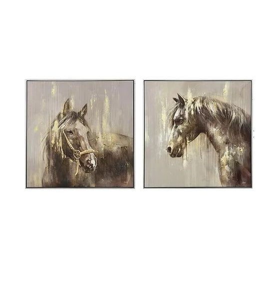 Impression sur toile cadre argent CHEVAL - Novatrend 