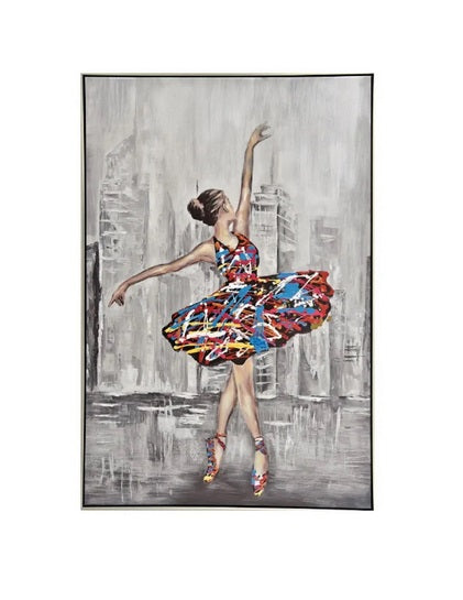 Impression sur toile cadre argent DANSEUSE ETOILE - Novatrend 