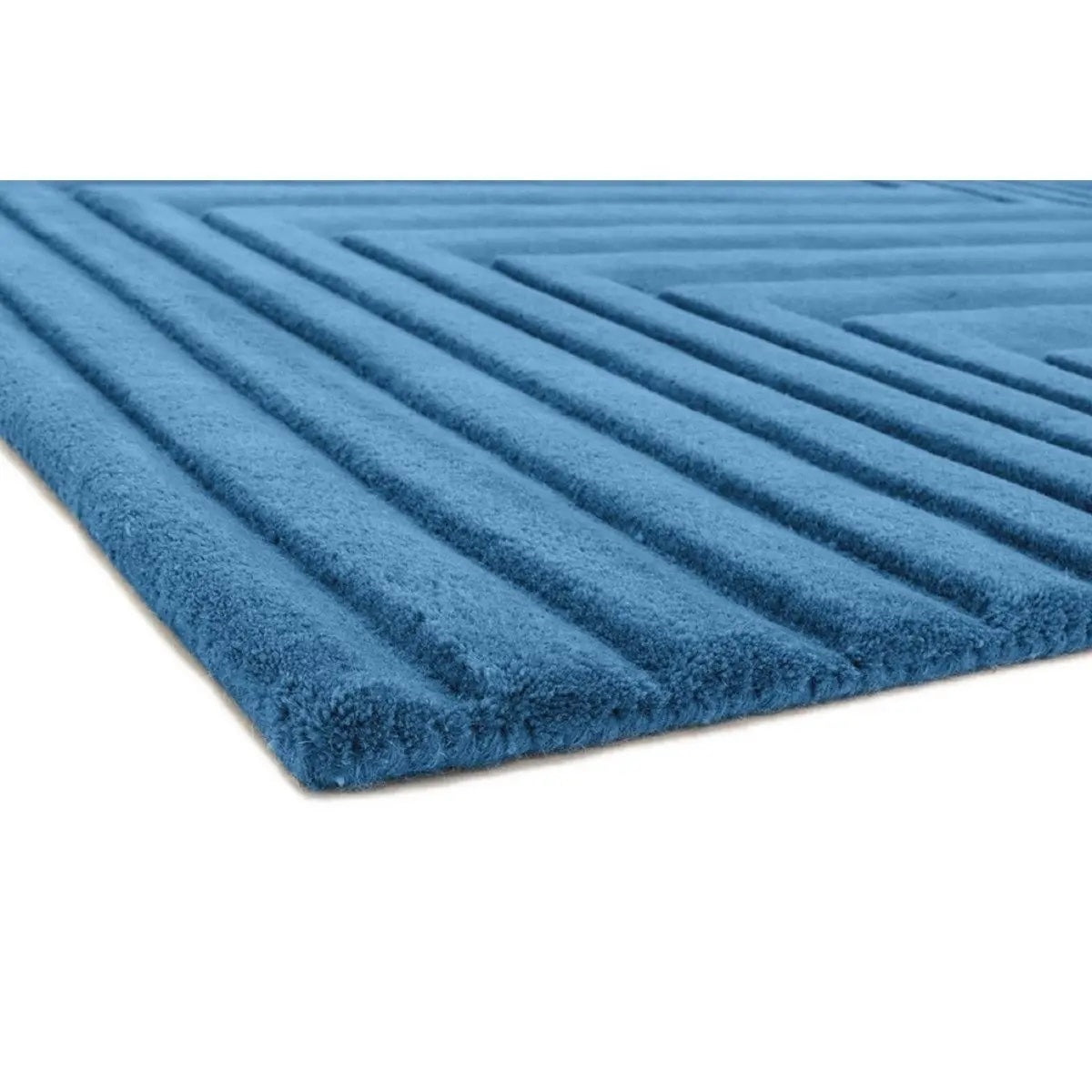 Tapis pure laine uni tufté main relief SQUARE - Novatrend 