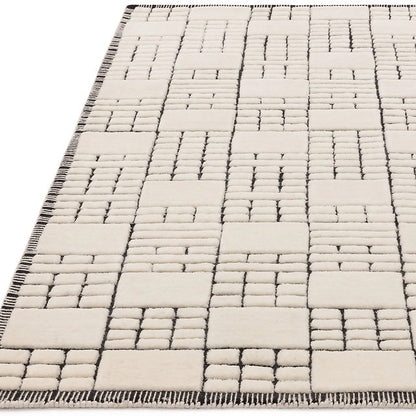 Tapis de salon pure laine tissé main BOARDWALK - Novatrend 