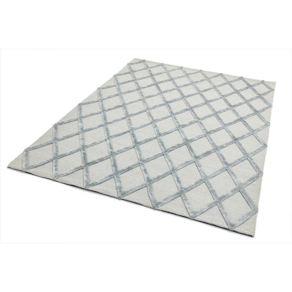 Tapis de salon tufté main laine et viscose KENNET