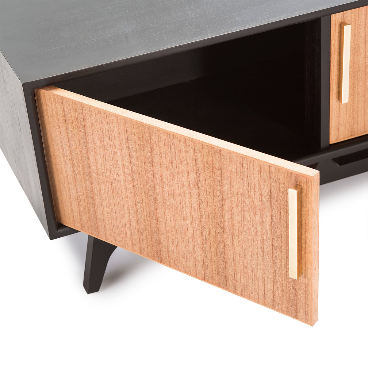Meuble TV buffet en bois massif SUNO