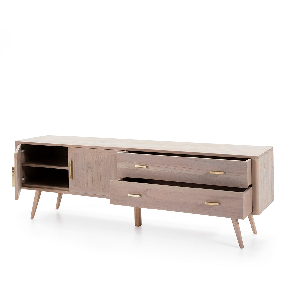 Meuble TV buffet en bois massif GRANDO