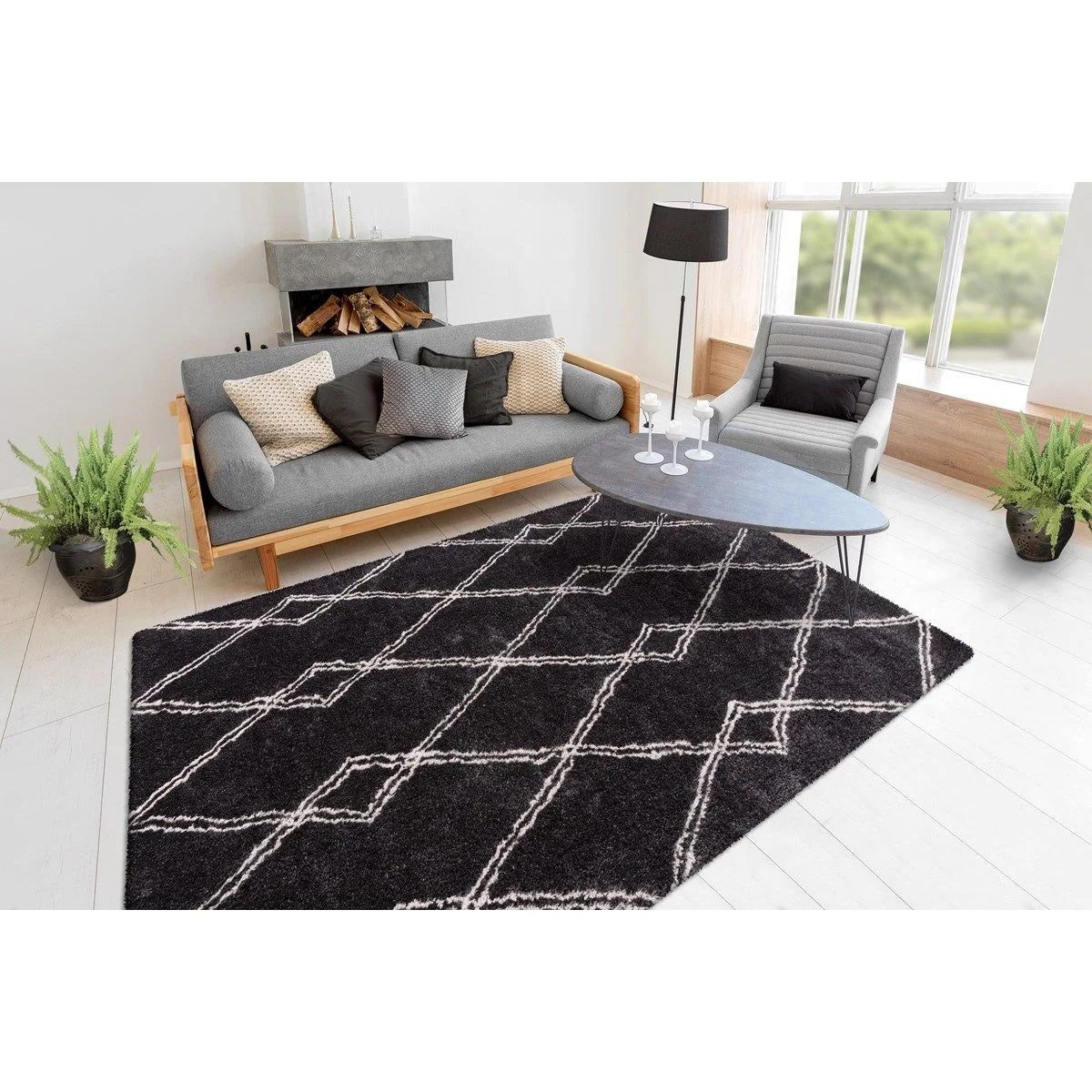 Alfombra de salón moderna de algodón SACA