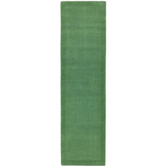 Tapis de couloir uni pure laine CANDY Vert - Novatrend 