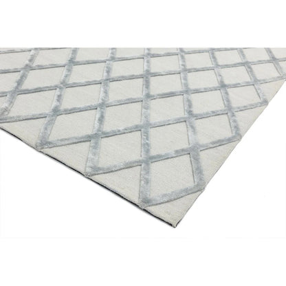 Tapis de salon tufté main laine et viscose KENNET