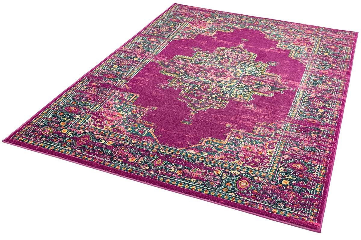 Tapis de salon tissé plat style orient WESSON MEDAILLON - Novatrend 