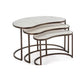 Set de 3 tables d'appoint marbre et métal - Novatrend 