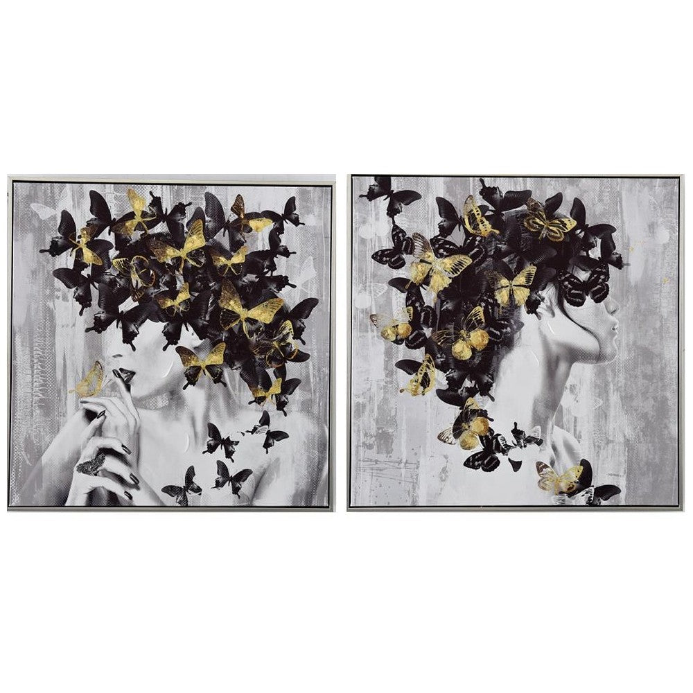 Set de 2 tableaux cadre FEMINA