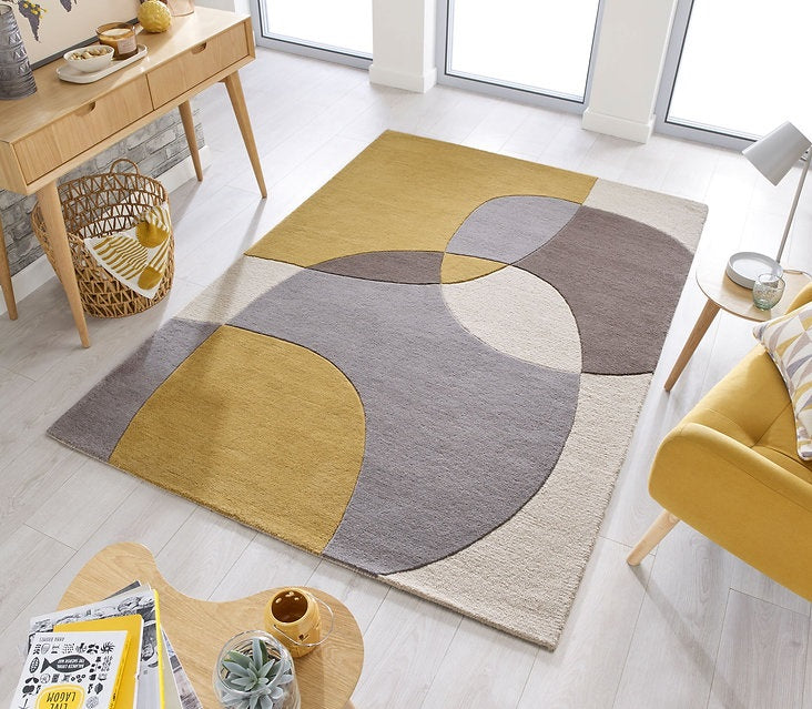 Tapis de salon moderne pure laine GLEE - Novatrend 
