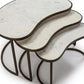 Set de 3 tables d'appoint marbre et métal - Novatrend 