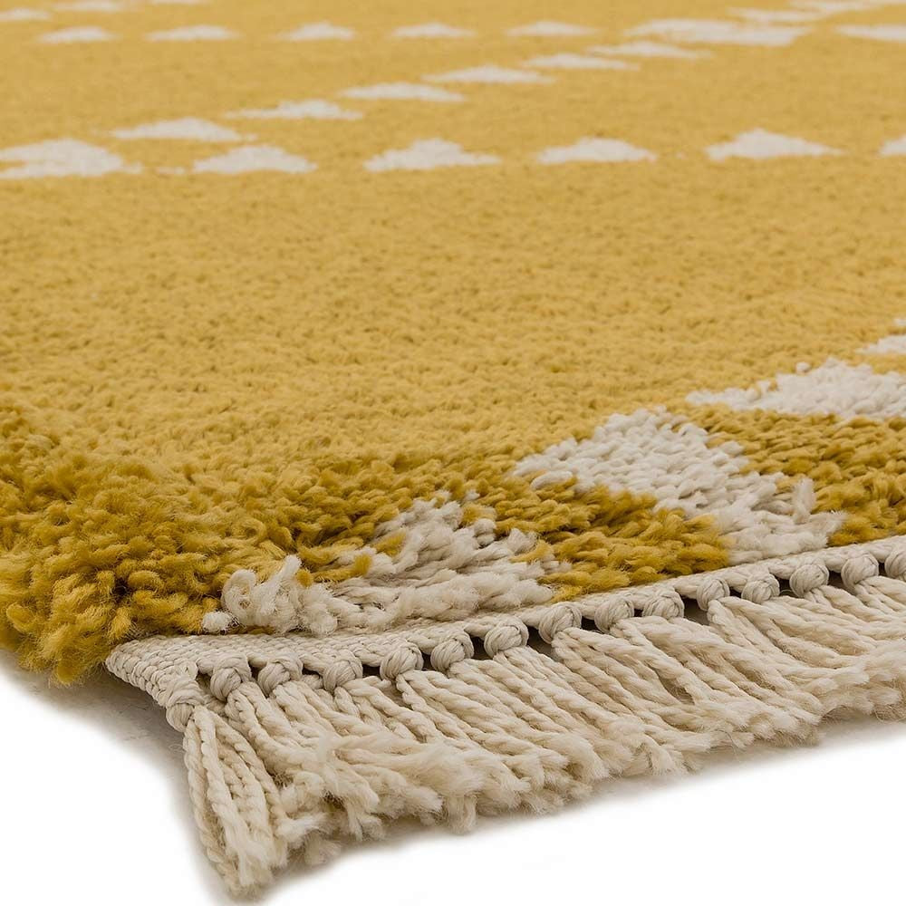 Tapis style berbère à franges effet laine DIKO - Novatrend 