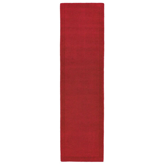 Tapis de couloir uni pure laine CANDY Rouge - Novatrend 