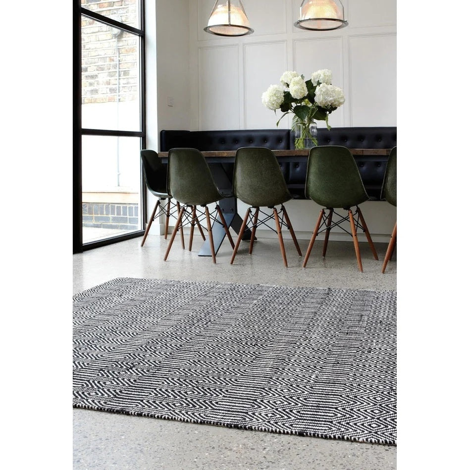Tapis Laine et Coton tissé main style berbère SILWAN - Novatrend 