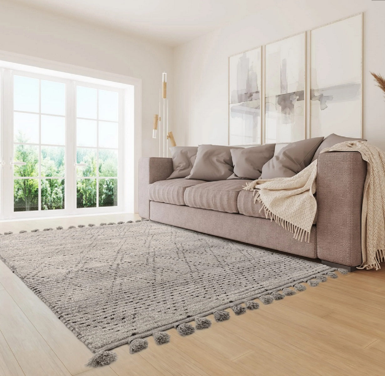Tapis de salon pure laine style berbère NEJD