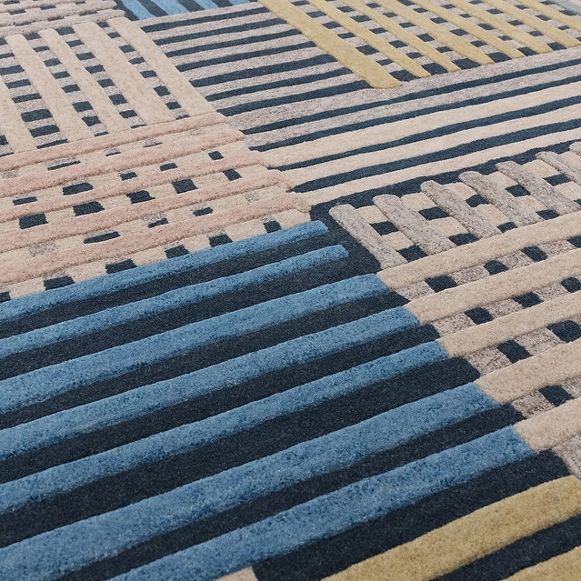 Tapis de salon moderne en laine FACET - Novatrend 