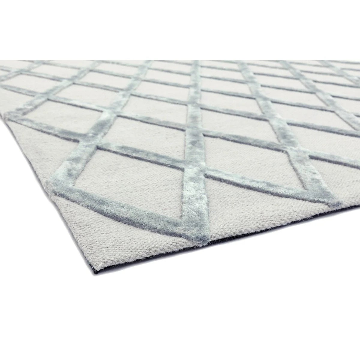 Tapis de salon tufté main laine et viscose KENNET