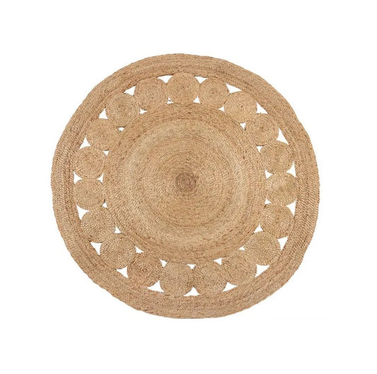 Tapis moderne rond en jute RAYA - Novatrend 